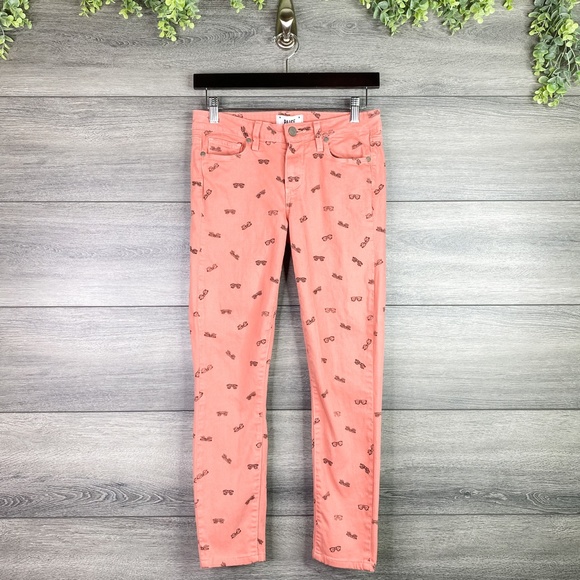 PAIGE Denim - Paige Verdugo Ankle Pink Sunnies Skinny Jeans 27